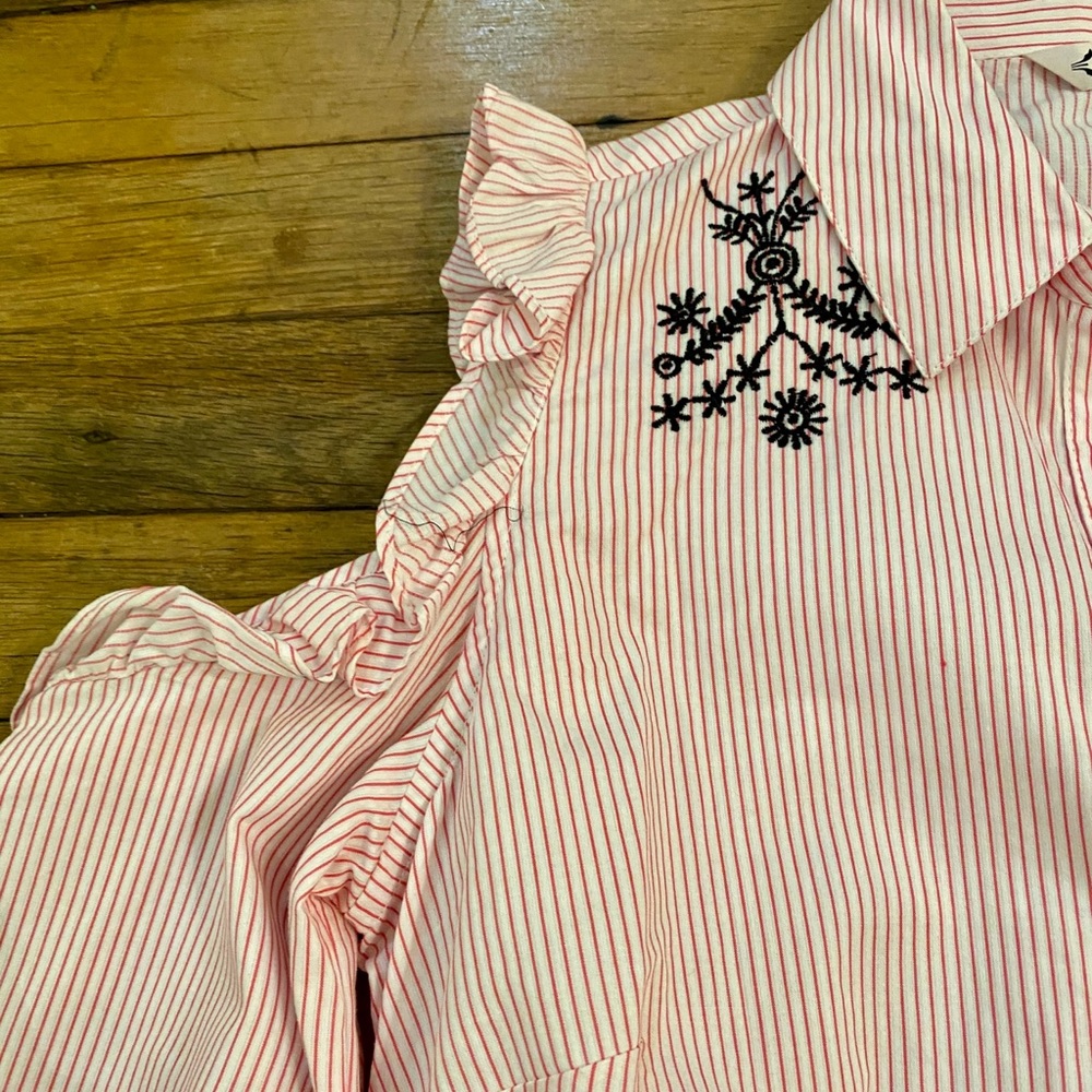 NANETTE LEPORE Cold Shouder Ruffle Button Down NWT - Picture 7 of 10